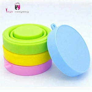 Factory Price Silicone Folding Collapsible Travel Coffee Cup With Lids