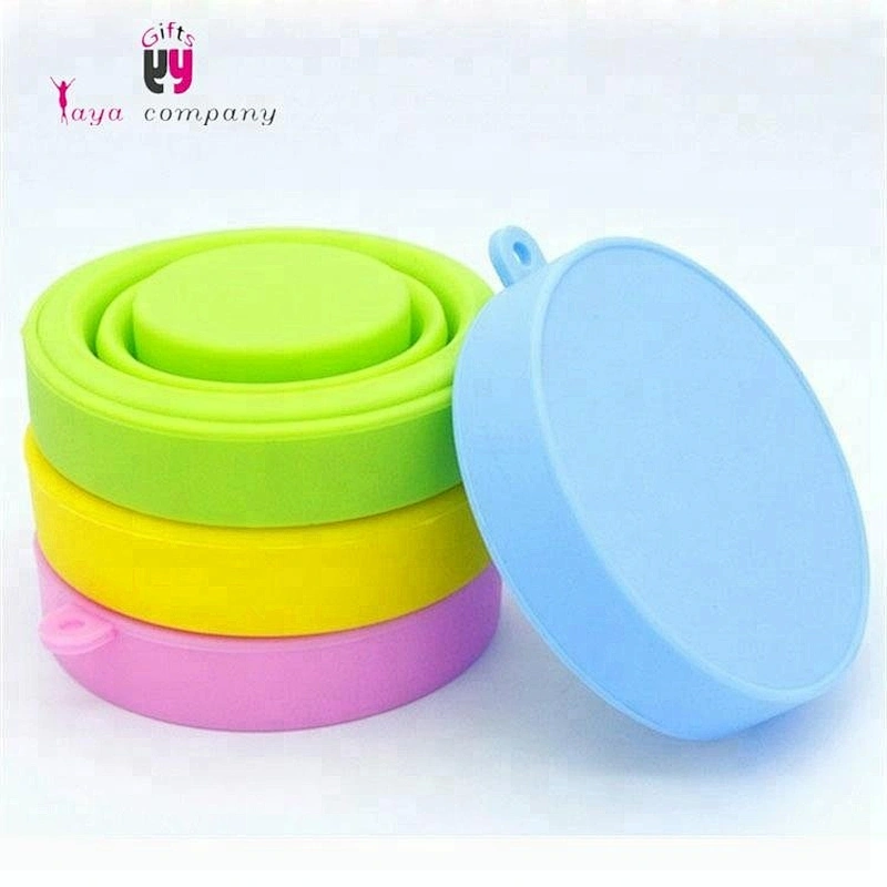 Factory Price Silicone Folding Collapsible Travel Coffee Cup With Lids