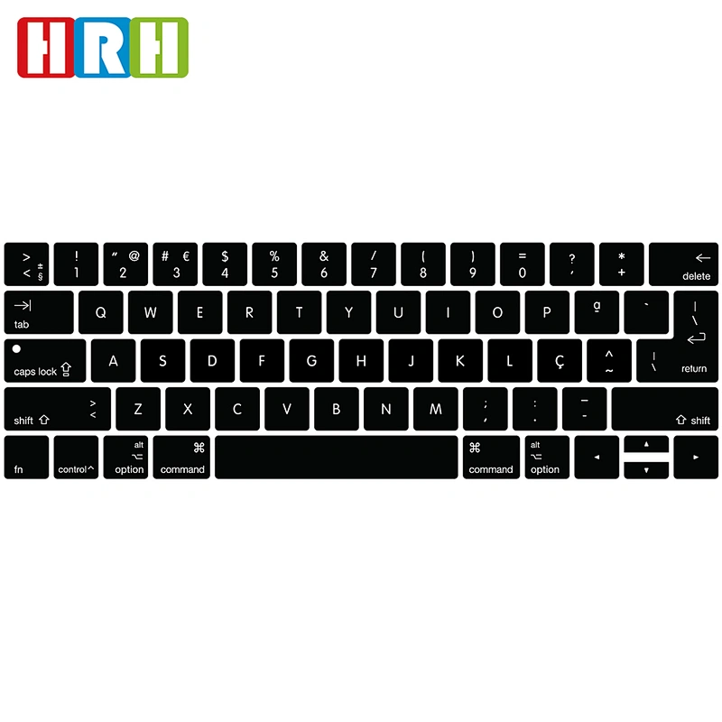 US/EU Version Portuguese Silicone Keyboard Cover skinr for mackbook pro keyboard cover 13 touch bar