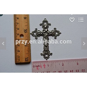 2015 hotsale Large Baroque Cross cake decor silicone cake mold