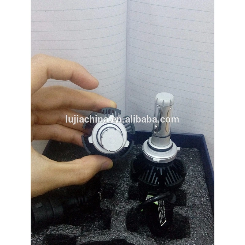 LUJIA ZES Fanless 50W 6000LM X3 LED Headlights,H1 H3 H4 H7 H11 9005 9006 9012 all in one Auto LED Headlamp kits
