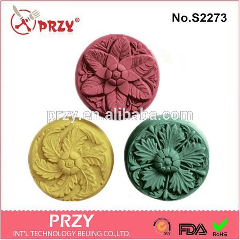 Rosettes silicone soap molds for soap making
