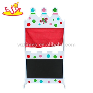 wholesale kids wooden puppet theater for sale funny toy children wooden puppet theater for sale W10D145