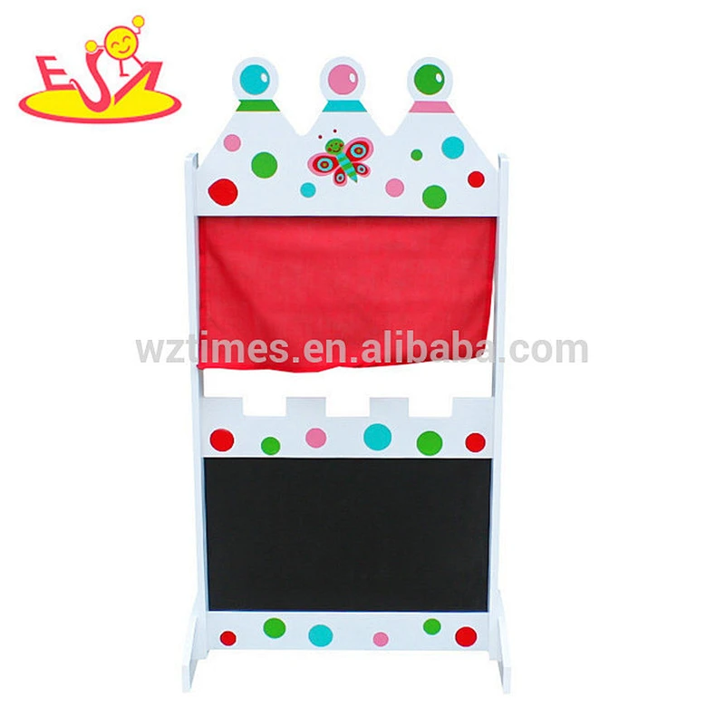 wholesale kids wooden puppet theater for sale funny toy children wooden puppet theater for sale W10D145