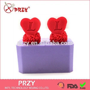 Valentine's day LOVE silicone candle mold/3D soap molds