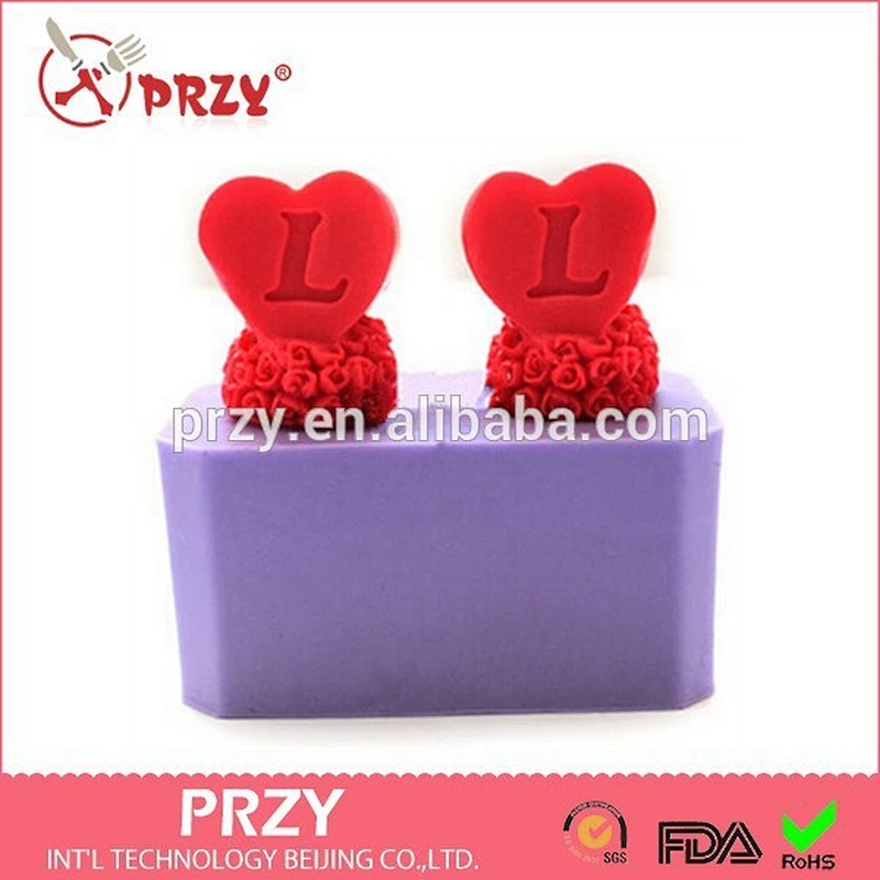 Valentine's day LOVE silicone candle mold/3D soap molds