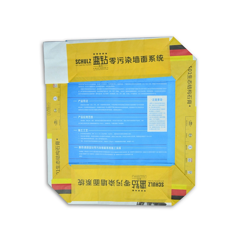 Kraft paper gypsum powder 25kg block bottom valve bag