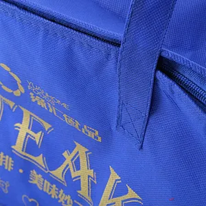 Custom wholesale blue insulated bags for food packaging