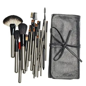 26pcs makeup brushes set cosmetic foundation powder eyeliner eyebrow brush tools with leather case