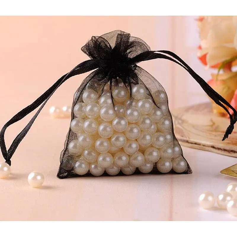 Custom Promotional Candy Bag Drawstring Small Jewelry Gift Bag Mesh Bag