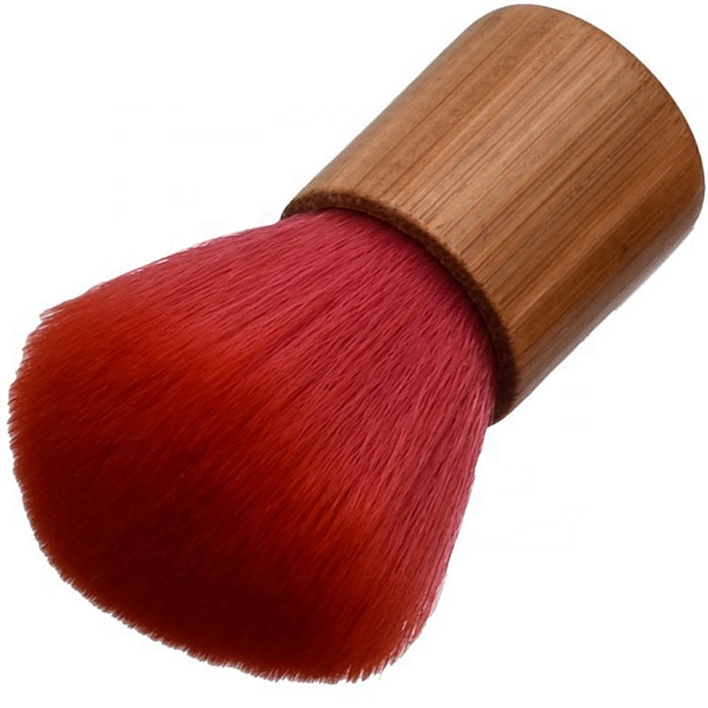 Professional Bamboo Handle Red Hair Makeup Brush Blending Cosmetic Kabuki Brush Foundation Blush Powder Brushes Tools