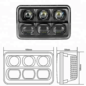 Lightech 2018 New 4x6 led head light 5