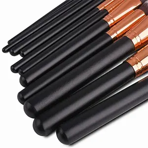 Professional 11pcs makeup brushes Pu bag pack Travel Rose Gold private label Makeup Brush Set