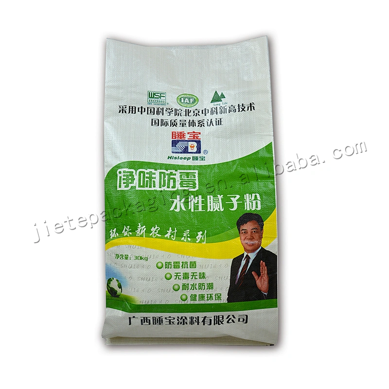 Customized white plastic 30kg pp woven cement bag for building 10kg cement bag