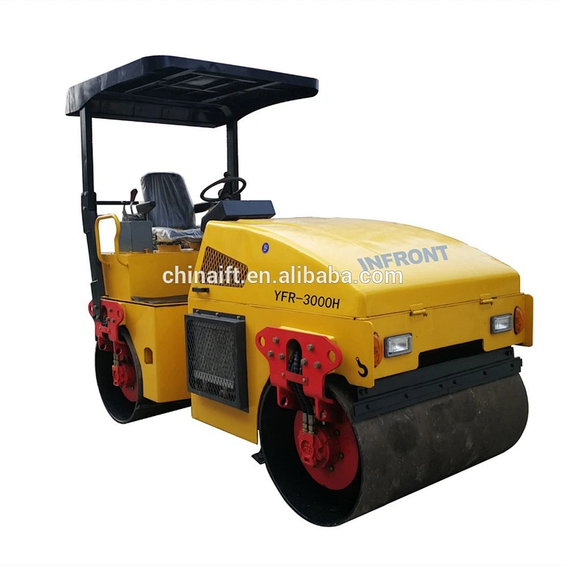 3 Ton Sit Hydraulic Double Drum Vibratory Road Roller Hot Sale YFR-3000H