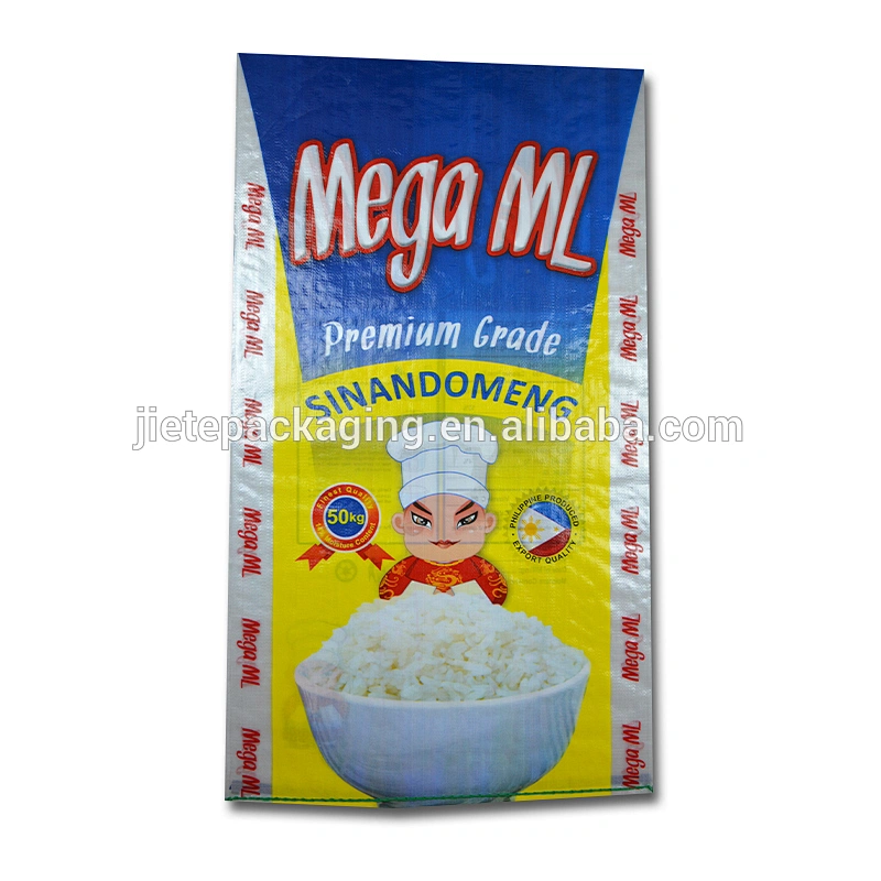 China pp woven bag 50kgs for packing flour, rice, wheat, corn, grain