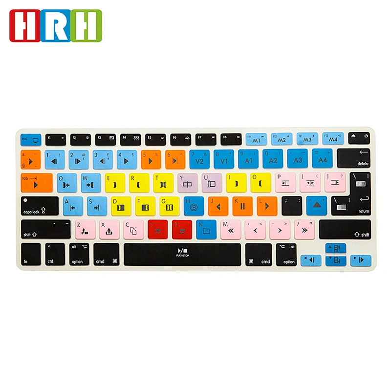 Amazon Hot Seller avid Media Composer Shortcuts Silicone Keyboard Protector For macbook pro laptop for macbook pro 13 case Air