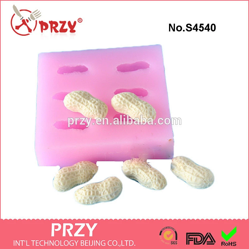S4540 Peanut silicone mold chocolate ice lattice mold sugar Arts fondant cake decoration mold