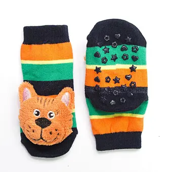 Autumn Winter wholesale kids manufacturers Newborn non slip floor lovely cartoon cat bear coral velvet Baby shoe Socks