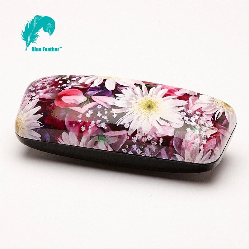 Customized Hard Glasses Case with Multicolor Floral Patterns for Ladies