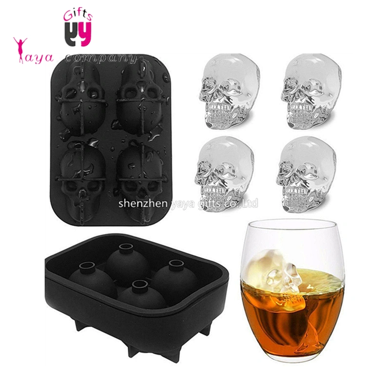 Wholesale BPA-Free Whiskey Ice Balls Custom Silicone Ice Cube Tray With Lids