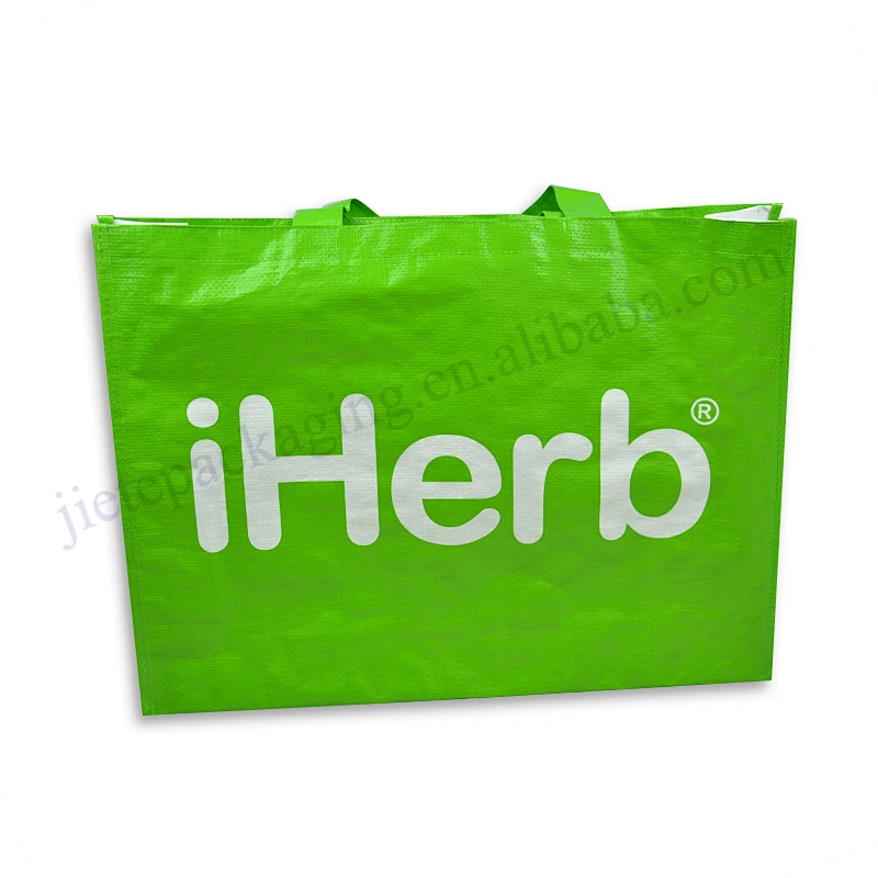 Customized reusable and folding bopp laminated pp woven shopping bag wholesale