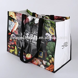 Gravure printing fashionable pp woven shopping bag custom