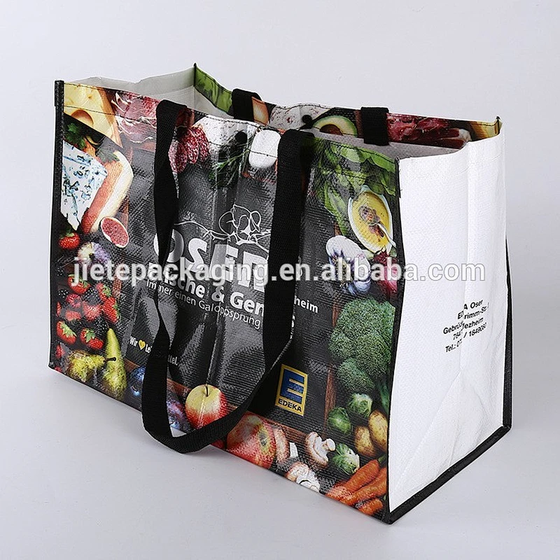 Gravure printing fashionable pp woven shopping bag custom