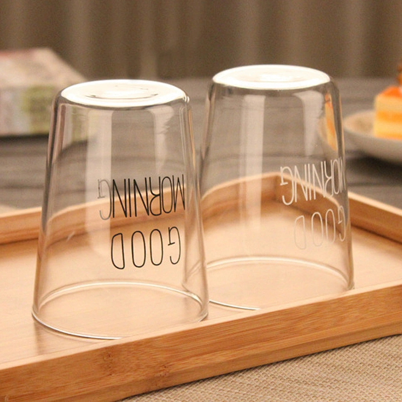 Promotion item 14oz straight drink milk glass cup with custom logo as gift