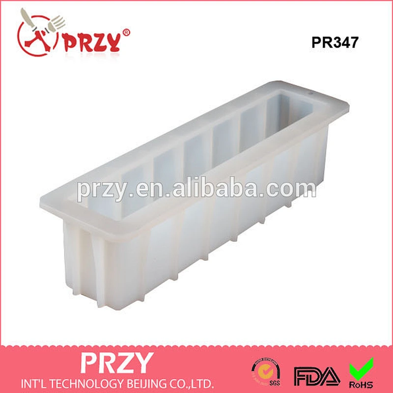 PR347 Easy unmold 12'' bar soap loaf mold,Tall and Skinny Silicone Soap Mold