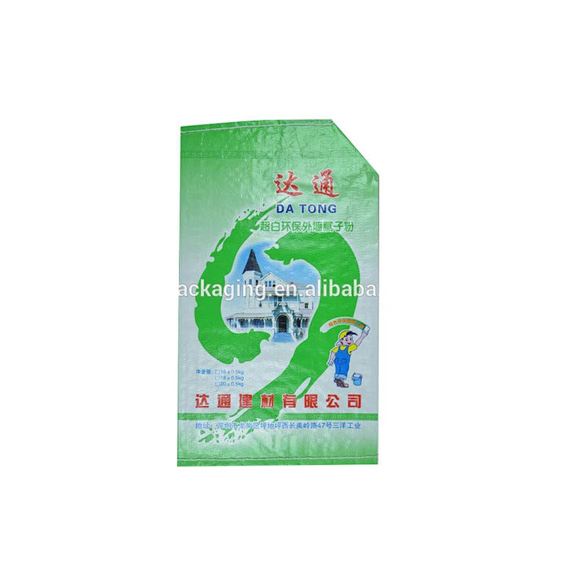Moistureproof mildew plastic 20kg bopp laminated pp woven cement bag