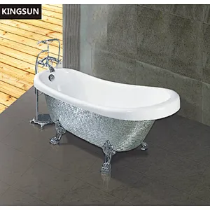 K-8885S White Bathtub 140cm Bathtub Without Armrest Corner Bath Acrylic Sex Tubs