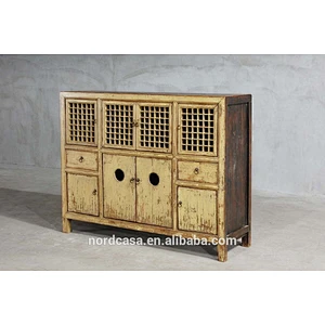 Chinese antique natural reclaimed solid wood Cabinet