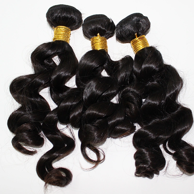 high quality loose wave 100% human virgin remy hair extensions