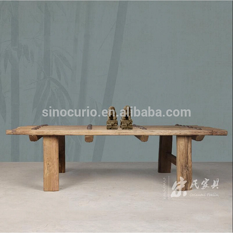 Chinese antique coffee table with used door