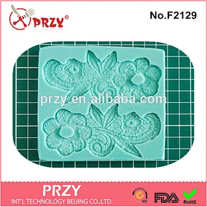 F2129 PRZY gum paste Flowers Lace silicone fondant mold
