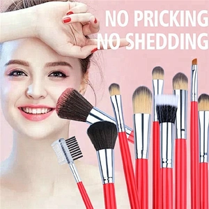 High Quality 10pcs Mini Portable Travel Makeup Brush Set With Make Up Brush Pouch