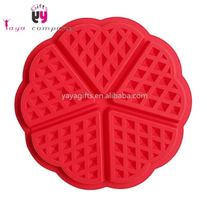 Microwave Safe Red Waffle Mold Silicon Cake Pan Mold