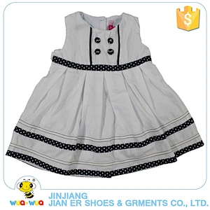 Newest simple style sleeveless fashion casual cotton girls dress