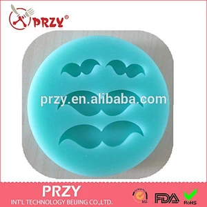 2015 newest beard shaped fondant silicone mold/silicone fondant mold fondant silicone cake mold