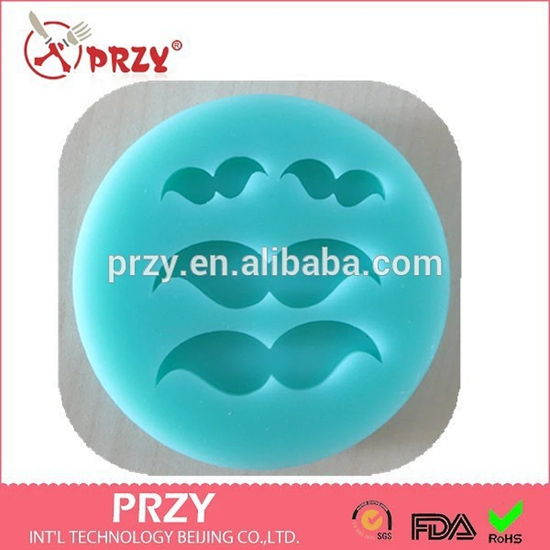 2015 newest beard shaped fondant silicone mold/silicone fondant mold fondant silicone cake mold