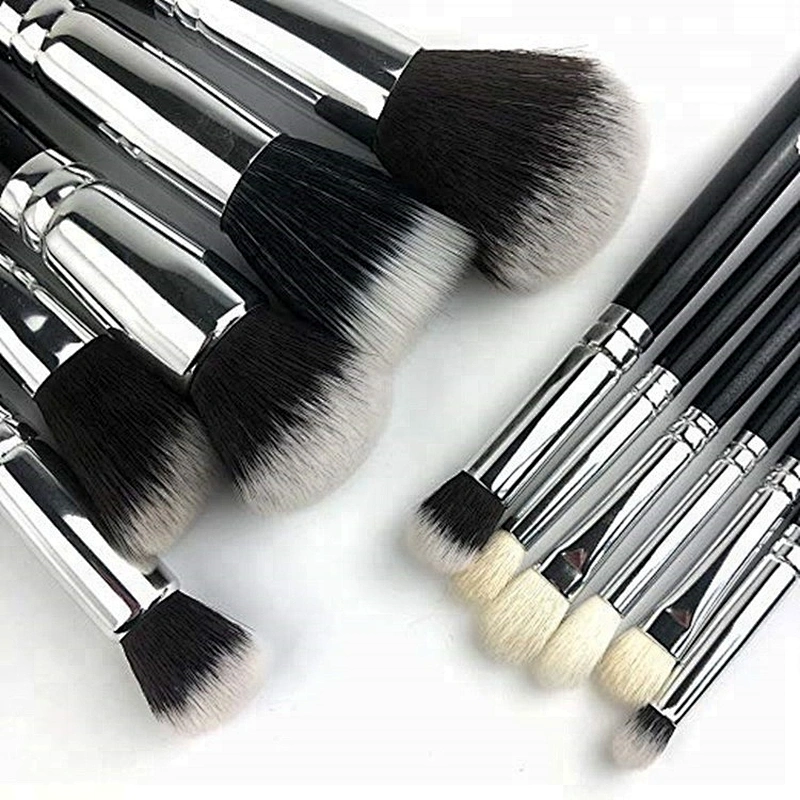Professional custom 15pcs Glitter Makeup Brushes Set with Travel Makeup Bag
