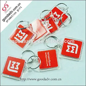 Gift keychain/bsci keyring light/blank acrylic keyring