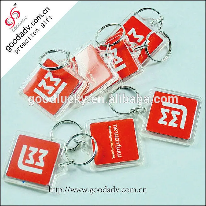 Gift keychain/bsci keyring light/blank acrylic keyring