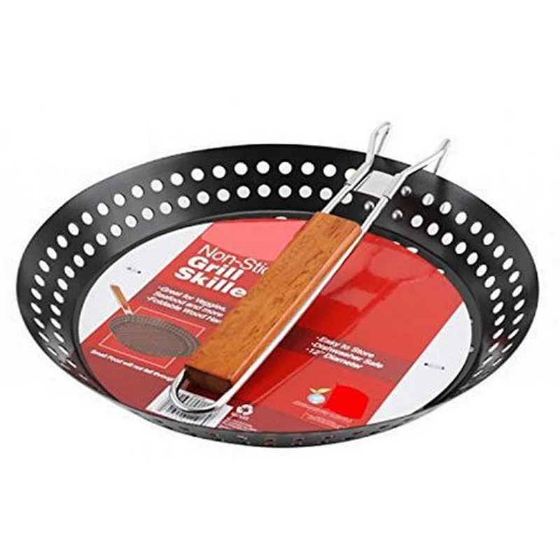 black grill mat weave toaster Nonstick BBQ Skillet Basket