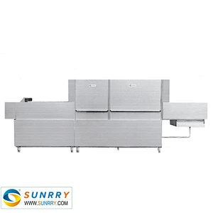 High hourly capacity industrial hood type detergent dishwasher for safe plastic plates