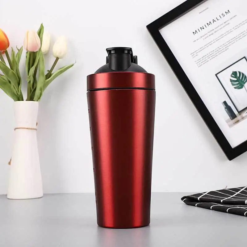 Shiny 304 Stainless Steel Shake Cup vacuum cup 750ml logo customized for corporate gift