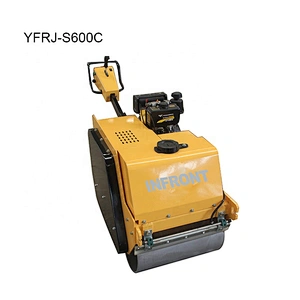 China manufacture price mini road roller compactor YFRJ-S600C double drum for sale