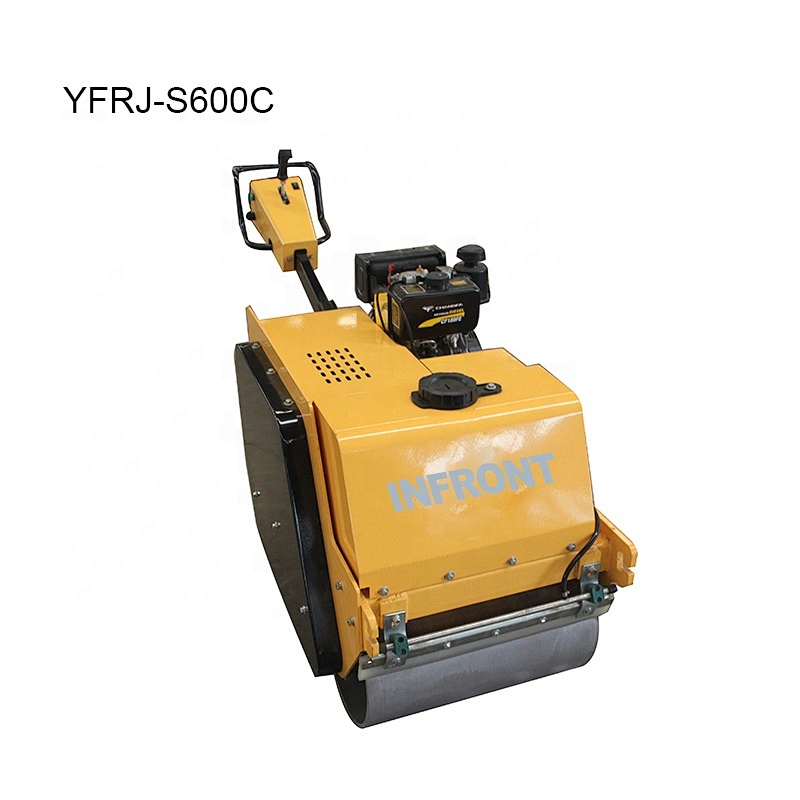 China manufacture price mini road roller compactor YFRJ-S600C double drum for sale