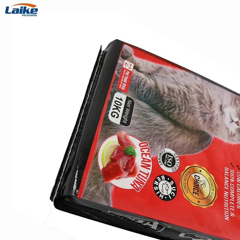 Custom design bopp laminated pp woven animal feed packing bag bulk pig cattle chicken feed bag 50kg 25kg poultry feed bag